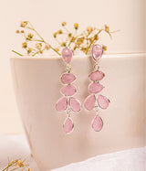 Rose Chalcedony Latkan Earrings