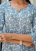 Azure Blossom Kurta