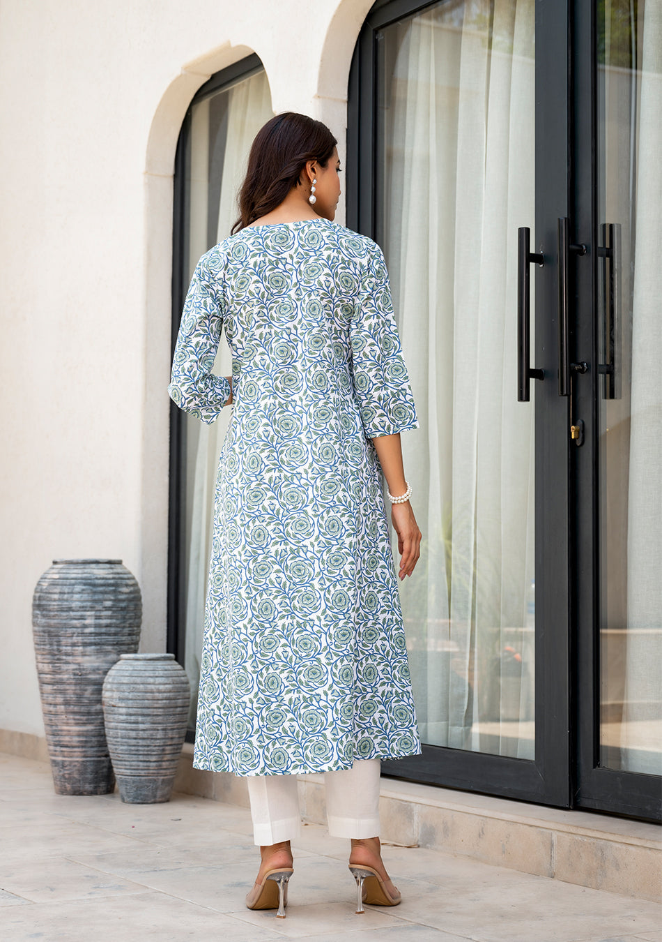 Azure Blossom Kurta
