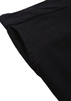 Black Straight Fit Solid Regular Pant