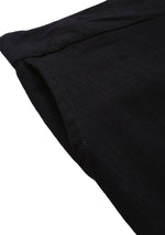 Black Straight Fit Solid Regular Pant
