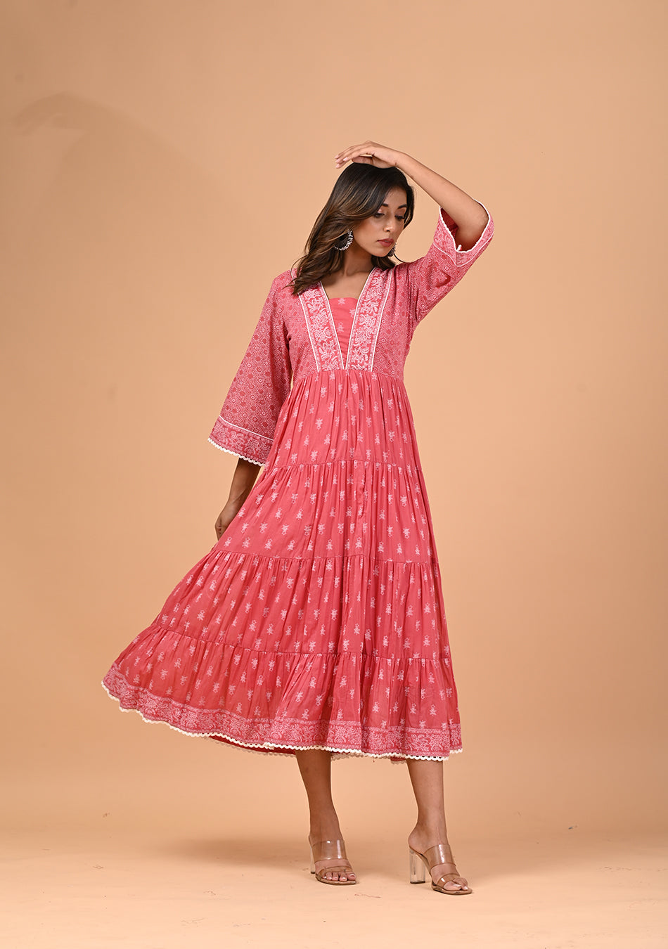 Aravalii Dusk Rose Voil Dress
