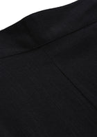 Black Straight Fit Solid Regular Pant