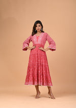 Aravalii Dusk Rose Voil Dress