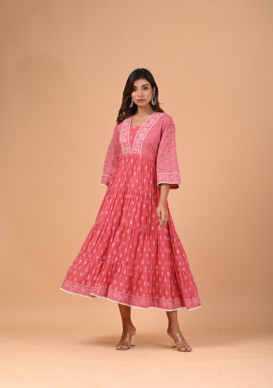 Aravalii Dusk Rose Voil Dress