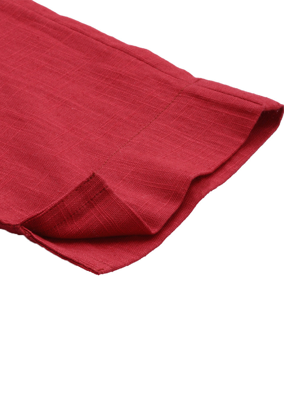 Maroon Straight Fit Solid Regular Pant