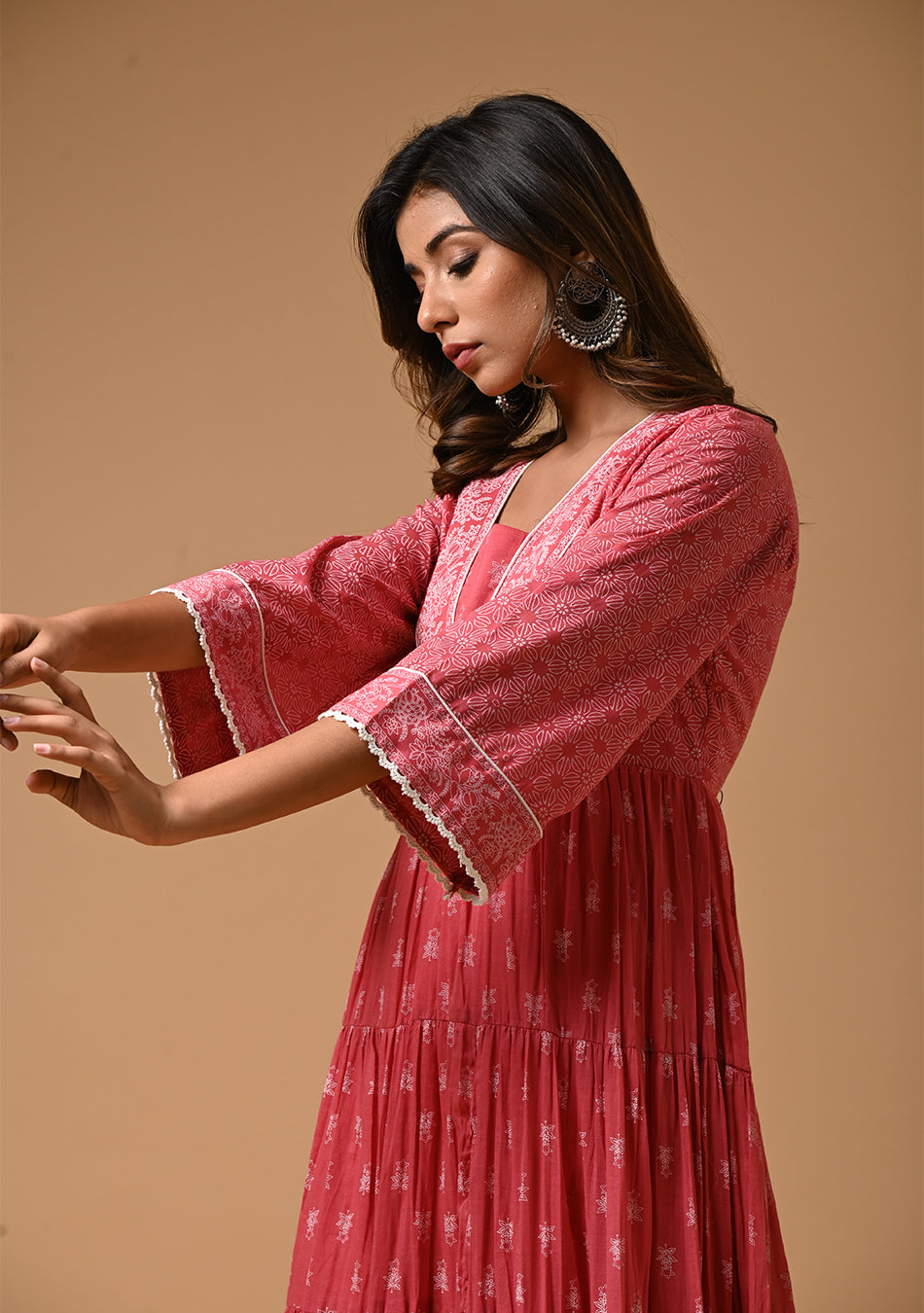 Aravalii Dusk Rose Voil Dress