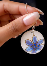Swiss Cheese Leaf Pendant and Shell Earring Set
