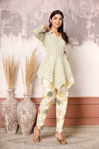 Zig Zag Floral Mustard & White Kurta and Pants