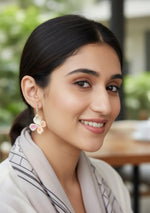 Pink Orange Petal Earrings