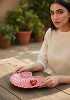 Pink Seashell Ceramic Platter