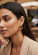 Golden Bamboo Mini Hoops