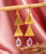 Amethyst Gold-Plated Earrings