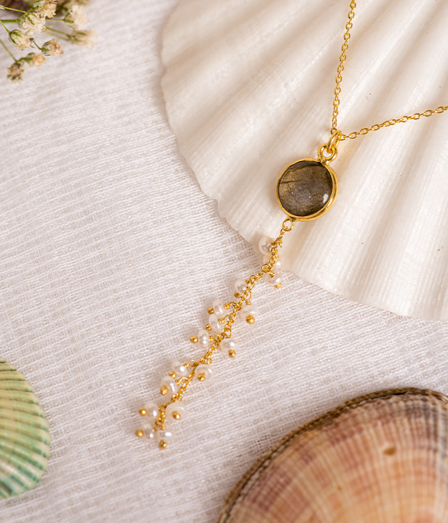 Labradorite & Pearl Necklace