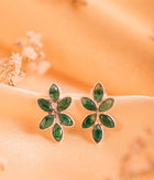 Emerald Flower Drop Tops
