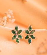 Emerald Flower Drop Tops