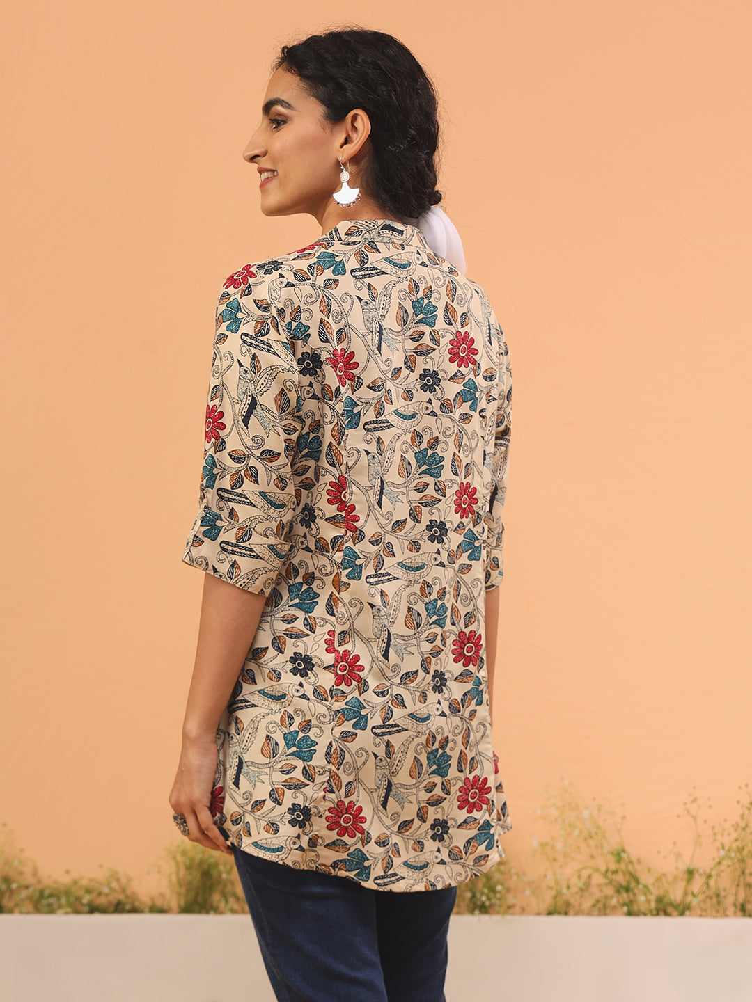 Ammanya Multi Floral Beige Top