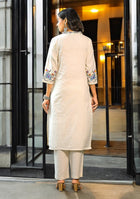 Ivory Gulbahar Embroidered Suit Set