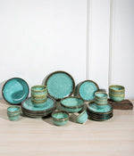 Aquamarine Seaweed Dinnerset - Set of 26