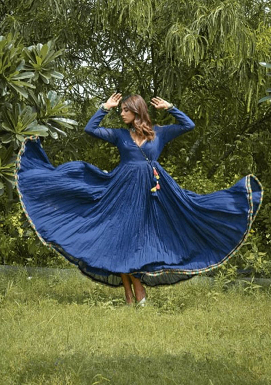 Ammanya Navy Blue Mull Dress