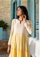 Yellow & Grey Mulmul Dress