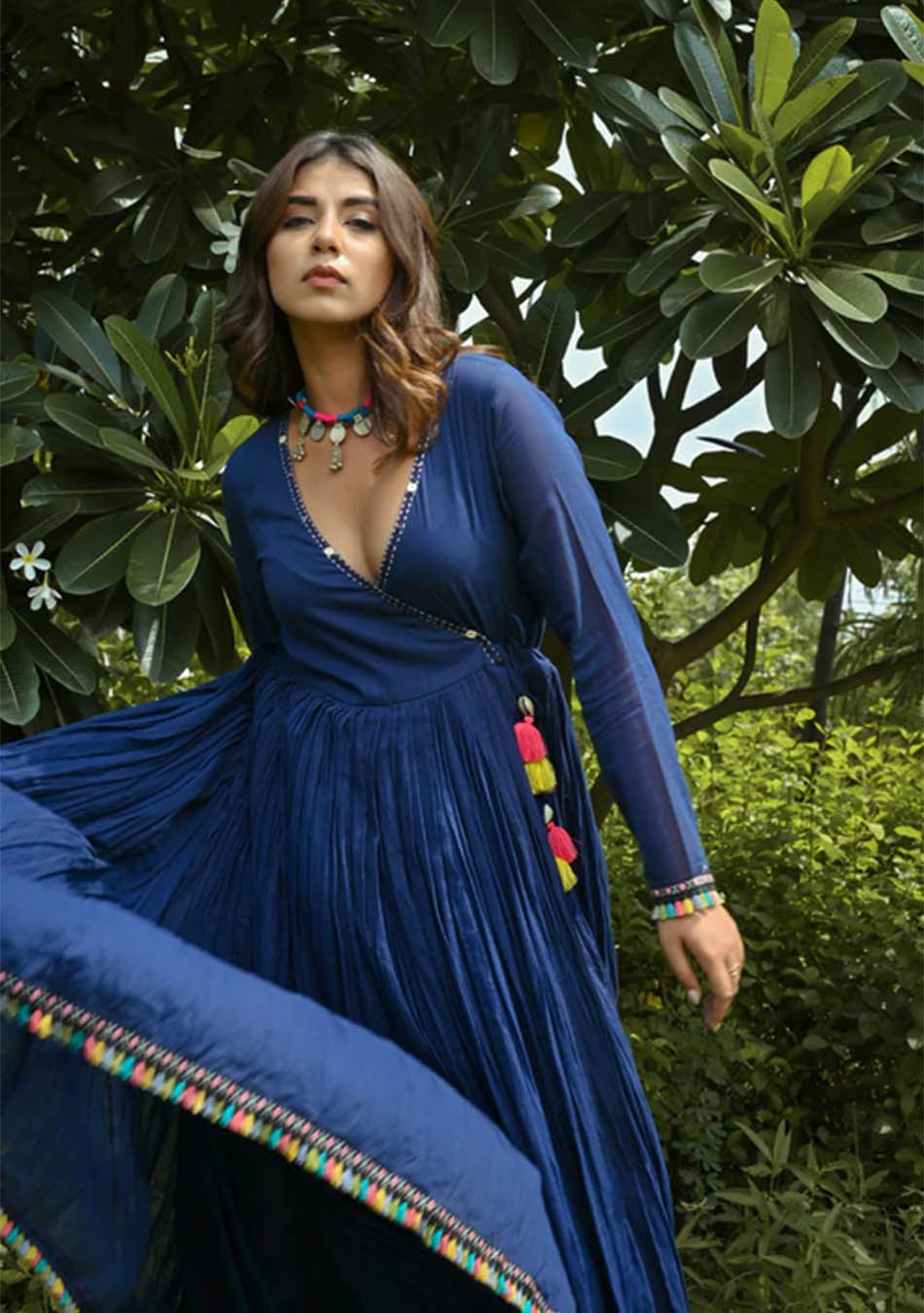 Ammanya Navy Blue Mull Dress