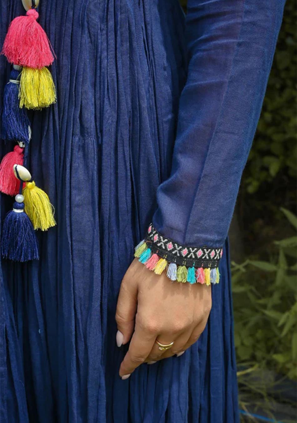 Ammanya Navy Blue Mull Dress