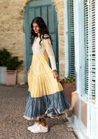 Yellow & Grey Mulmul Dress