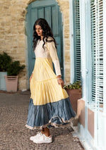 Yellow & Grey Mulmul Dress