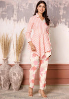 Zig Zag Floral Pink & White co-ord set
