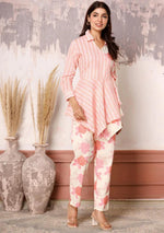 Zig Zag Floral Pink & White co-ord set