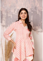 Zig Zag Floral Pink & White co-ord set