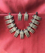 Azure Trio Antique Necklace and Earring Set