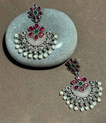 Scarlet Petal Cascade Earrings