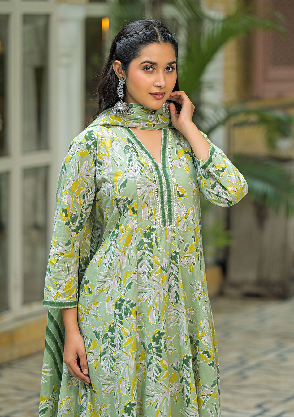 Ammanya Green Mist Anarkali Suit Set