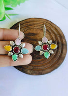 Rainbow Petal Hook Earrings