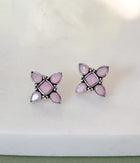 Pink Petal Stud Earrings