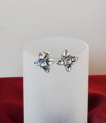 Snowy Petal Stud Earrings