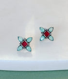 Lime Green Stud Earrings