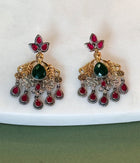 Peacock Jewel Dangle Earrings