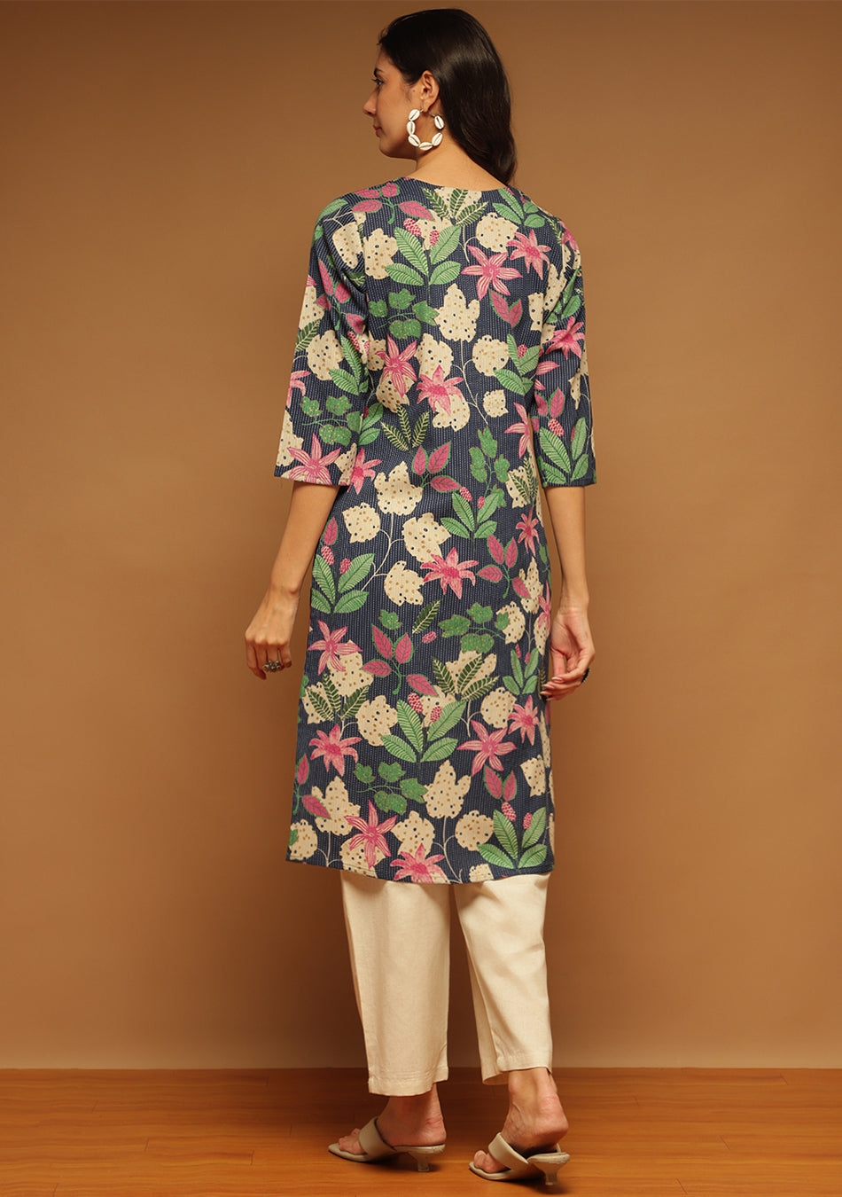 Ammanya Indigo Petal Charm Kurta