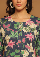 Indigo Petal Charm Kurta