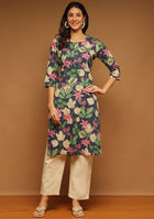 Indigo Petal Charm Kurta