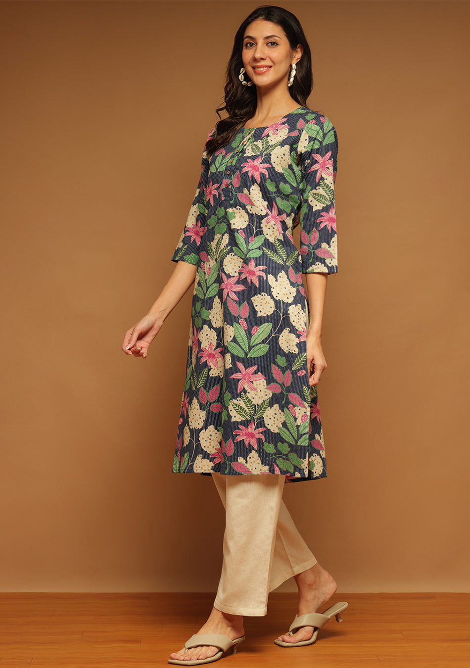 Ammanya Indigo Petal Charm Kurta