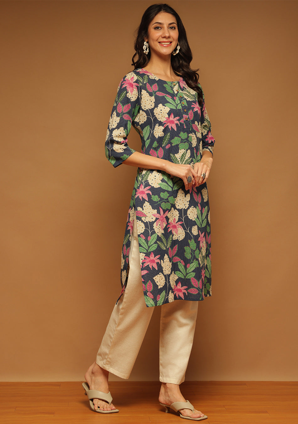 Ammanya Indigo Petal Charm Kurta
