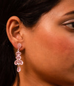 Rose Chalcedony Latkan Earrings