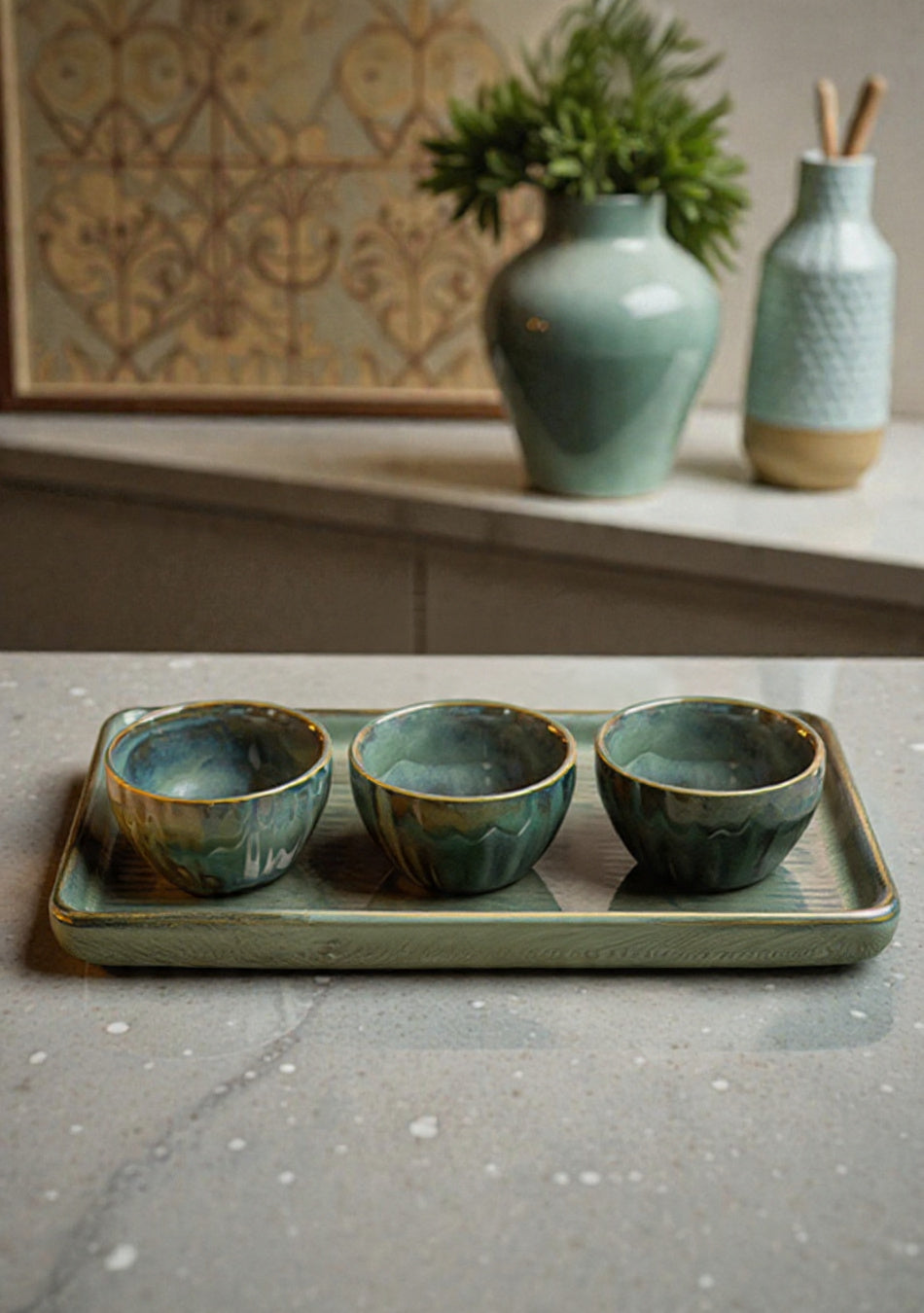 Jade Boat Ceramic Bowls & Platter