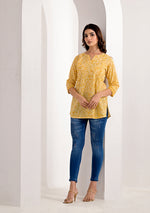 Lemon Floral Printed Kurti