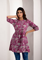 Purple Pink Floral Top