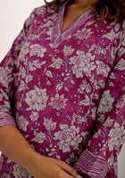 Purple Pink Kurta Pant Set